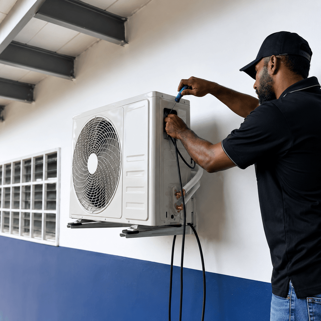 Air conditioning installation and startup - Colegio Moises Castillo Ocana